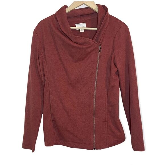Caslon Zip Up Dark Pink Pullover Sweater S - Picture 1 of 6